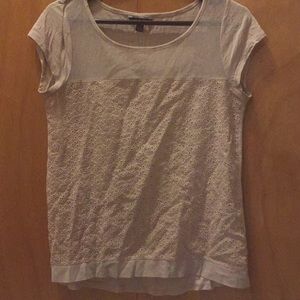American Eagle Mesh Dot Top • S